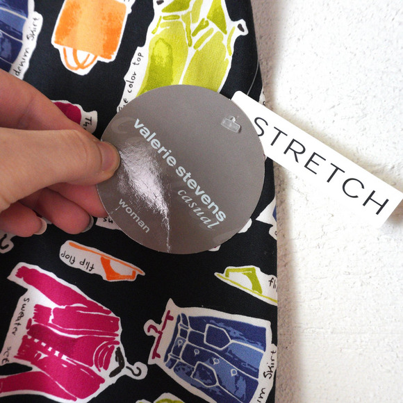 NWT Deadstock Novelty Fashion Print Valerie Stevens‎ A-Line Skirt Size 3X - Picture 11 of 11